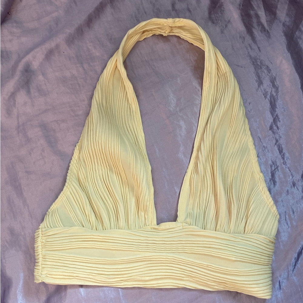 Light Yellow Halter Top